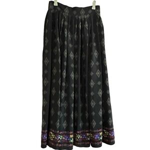 Vintage Oscar de la Renta Miss O Silk Floral Pattern Skirt - Sz 8